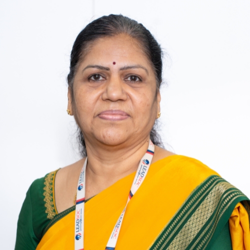 Professional headshot of Veena S. Chakravarthi, Director of Research and Engineering at Leadsoc Technologies Private Limited, wearing formal business attire with a confident, professional expression against a clean, neutral background.