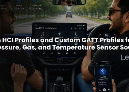 Bluetooth HCI Profiles and Custom GATT Profiles for Smart Pressure, Gas, and Temperature Sensor SoCs