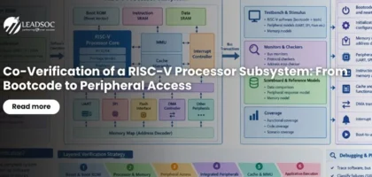 Co-Verification of a RISC-V Processor Subsystem From Bootcode to Peripheral Access