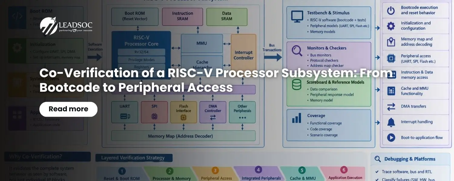 Co-Verification of a RISC-V Processor Subsystem: From Bootcode to Peripheral Access