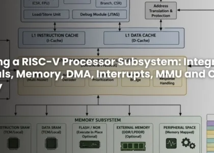 Developing a RISC-V Processor Subsystem: Integrating Peripherals, Memory, DMA, Interrupts, MMU and Cache Hierarchy
