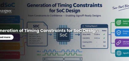 Generation of Timing Constraints for SoC Design